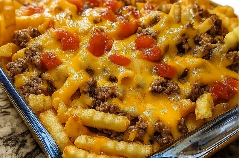 Cheeseburger French Fry Casserole