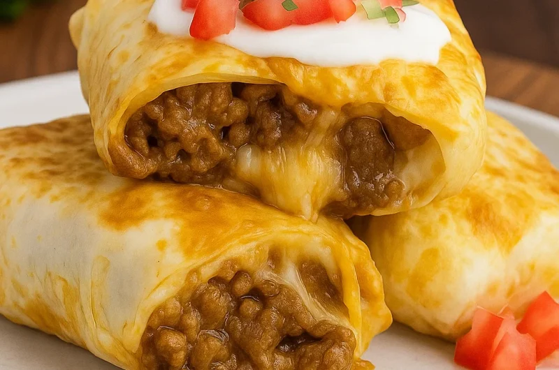 Cheesy Beef Burritos