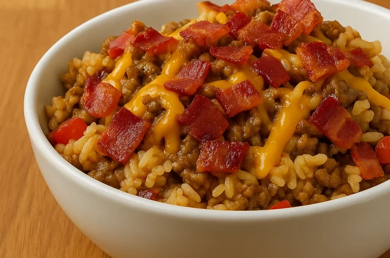 Bacon Cheeseburger Rice