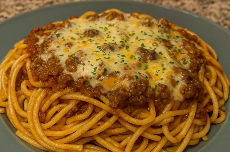 Cheesy Spaghetti Bolognese