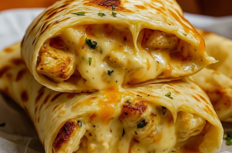 Cheesy Garlic Chicken Wrap