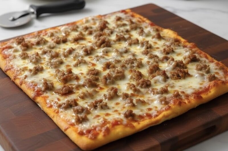 Sheet Pan Sausage Pizza